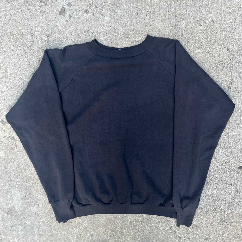 Vintage 70s black blank sweatshirt